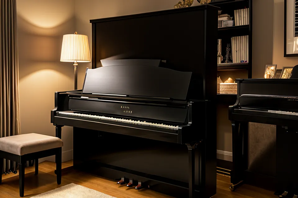 Hände auf der Klaviatur eines Digitalpianos beim non-legato Üben von Barockmusik – Feinmotorik-Training nach dem Klavier-Wiedereinstieg