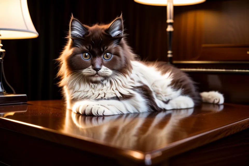 Katze auf der Klavierbank während einer Übungseinheit zur Gehörbildung am Klavier