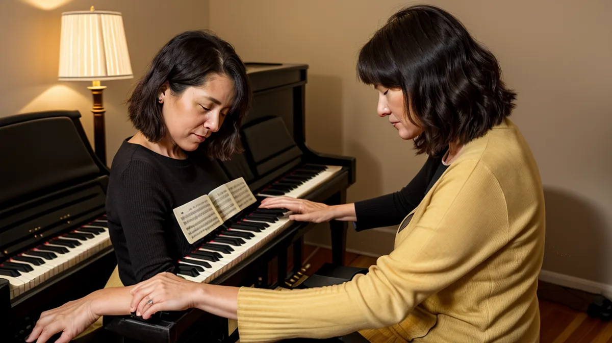 Intervalle am Klavier bestimmen lernen: Notenblatt und Klaviatur für den Wiedereinstieg in die Musiktheorie