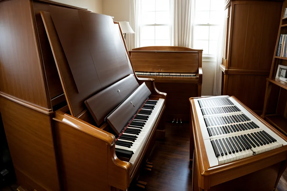 Detailaufnahme der Tasten eines Digitalpianos in einer Leipziger Wohnung – Klavier-Wiedereinstieg mit Jazz-Akkorden