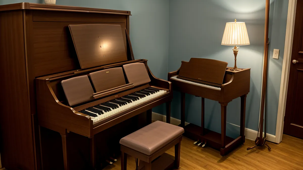 Klavier-Wiedereinstieg mit Etüden: Hanon- und Czerny-Noten aufgeschlagen neben den Tasten eines Digitalpianos