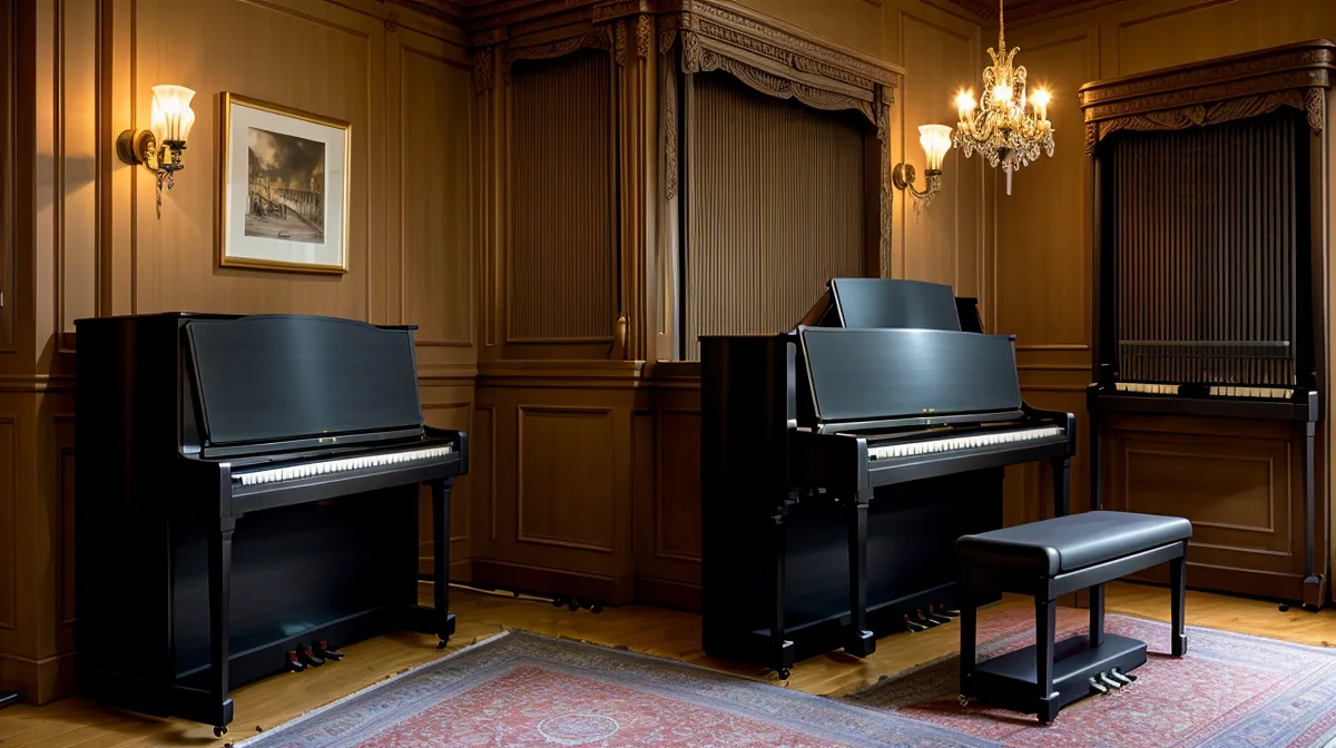 Klavier spielen als kreativer Ausgleich zum Berufsalltag in der Verlagsbranche – Finger auf den Tasten eines Digitalpianos nach einem langen Arbeitstag im Lektorat