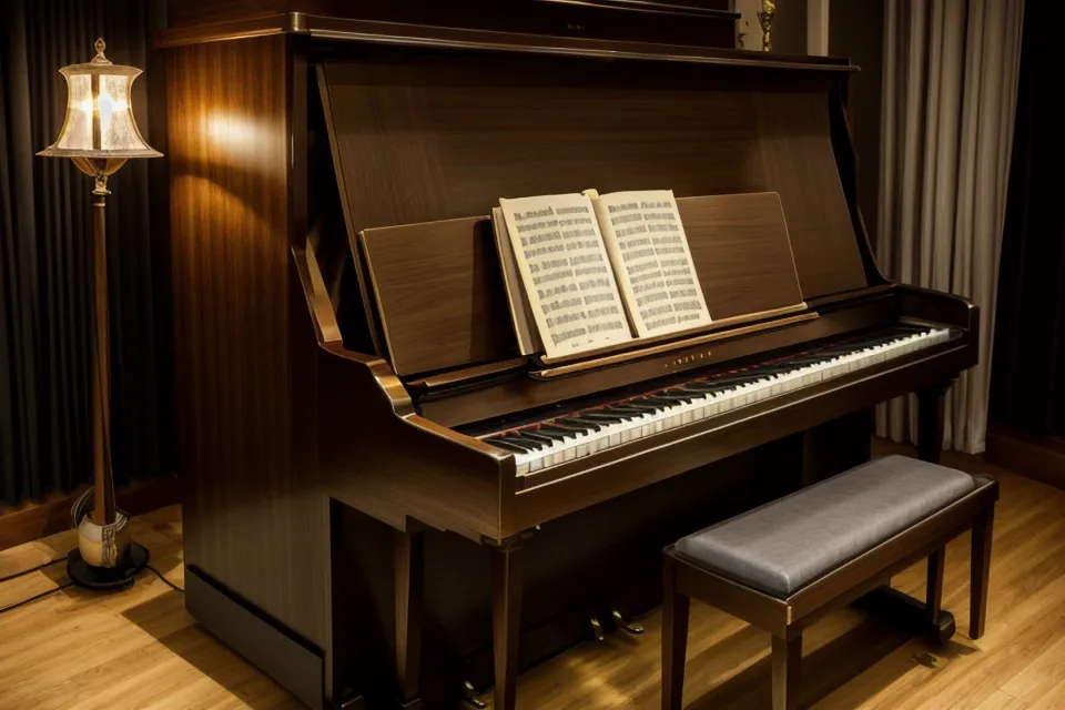 Sanft leuchtendes Display eines Digitalpianos am Abend – ruhiger Moment beim Klavier-Wiedereinstieg