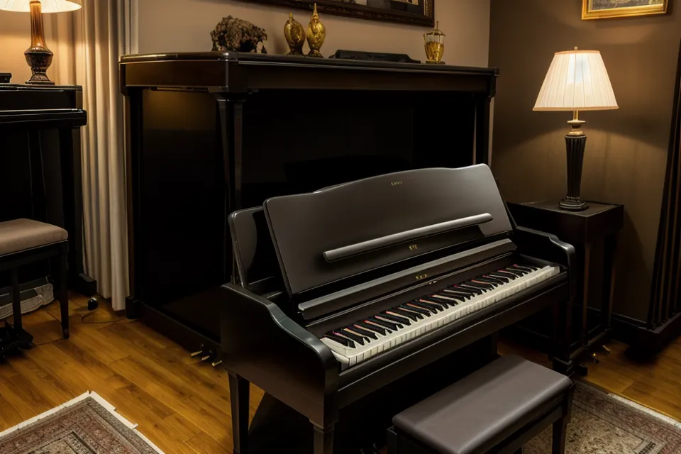 Klavierspielen als Gedächtnistraining für Wiedereinsteiger im Alter von 40 plus – Digitalpiano im Wohnzimmer mit aufgeschlagenem Notenheft