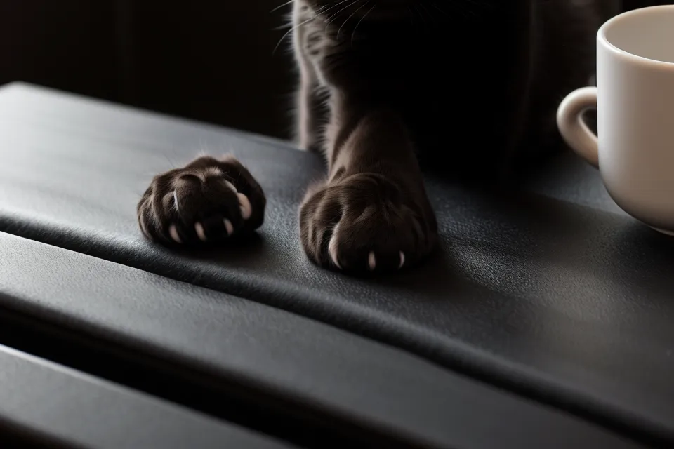 Katze auf der Tastaturabdeckung eines E-Pianos neben einer Teetasse – Risiko für die Instrumentenversicherung